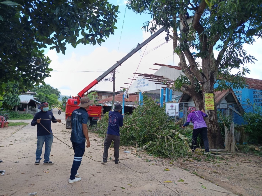 วันศุกร์ที่ 10 ตุลาคม 2568 สิบเอกปิยวัฒน์ วาริสาร นักป้องกันและบรรเทาสาธารณภัยชำนาญการ พร้อมเจ้าหน้าที่องค์การบริหารส่วนตำบลห้วยข่า ได้ออกปฏิบัติหน้าที่ตัดต้นไม้/กิ่งไม้ที่พาดสายไฟและกลัวเป็นอันตรายประชาชนที่สัญจร