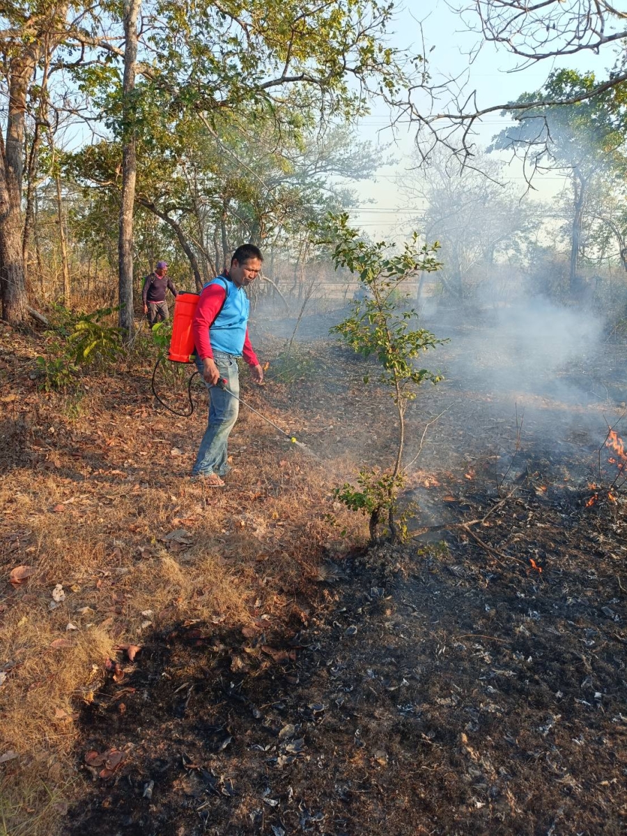 วันอาทิตย์ที่ 22 กุมภาพันธ์ 2569 เจ้าหน้าที่องค์การบริหารส่วนตำบลห้วยข่า ออกปฏิบัติหน้าที่ดับไฟไหม้ป่าสาธารณประโยชน์ (โคกนางัว) เพื่อแก้ปัญหาและบรรเทาความเดือดร้อนของประชาชนในเขตพื้นที่ตำบลห้วยข่า บ้านห้วยข่า หมู่ที่ 15 ตำบลห้วยข่า อำเภอบุณฑริก